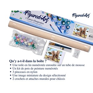 Peinture par numéro amis eléphant & .