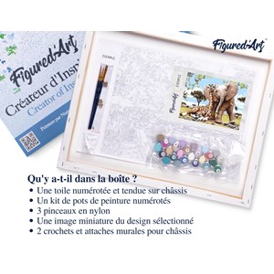 Peinture par numéro amis eléphant & .