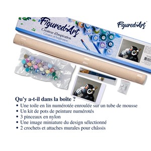 Peinture par numéro singe casque audio