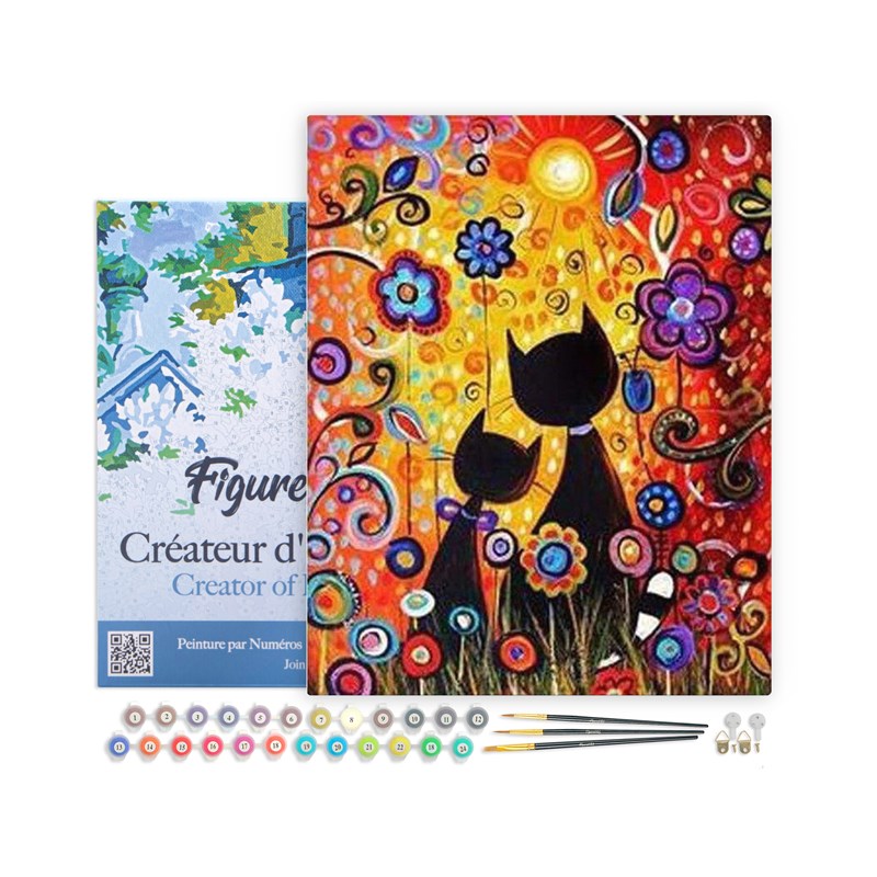 Peinture par numéro chats cartoon