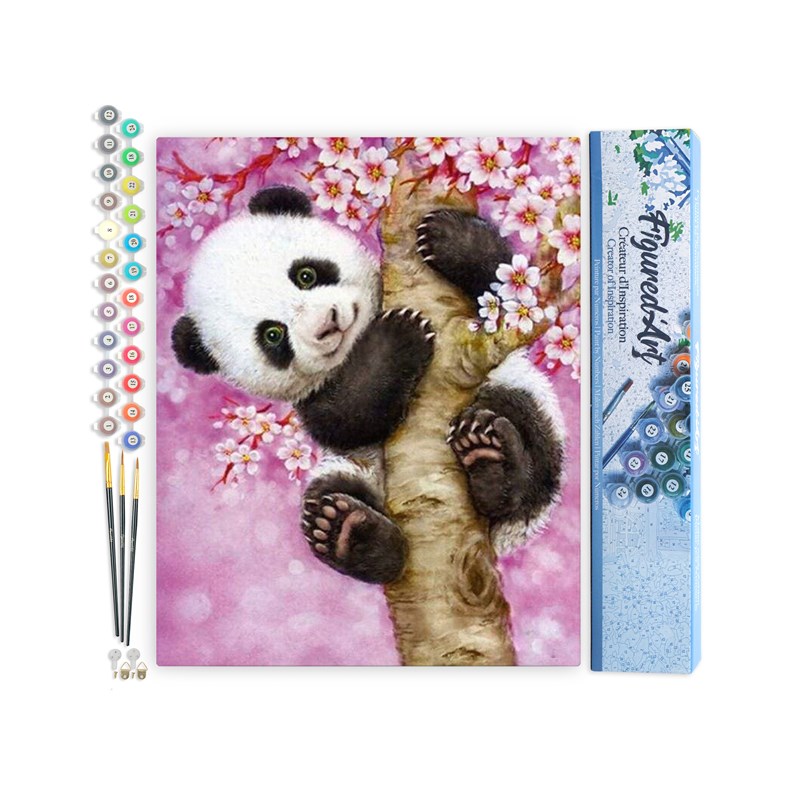 Figured'Art - Peinture par numéro bébé panda