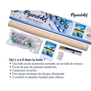 Peinture par numéro barque et lever de .