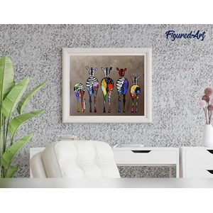 Peinture par numéro zèbres de dos