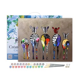 Peinture par numéro zèbres de dos