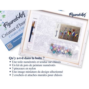 Peinture par numéro zèbres de dos