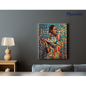 Peinture par numéro femme en habits .