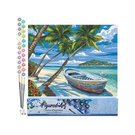 Peinture par numéro barque sous les .