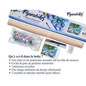 Peinture par numéro barque sous les .