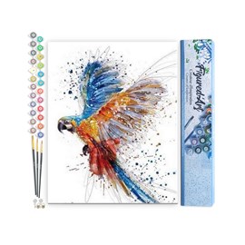 Peinture par numéro perroquet en plein .