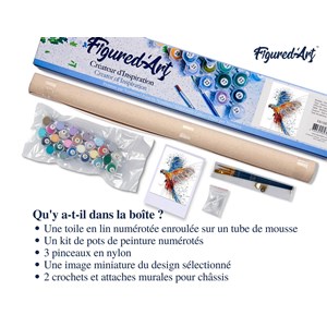 Peinture par numéro perroquet en plein .