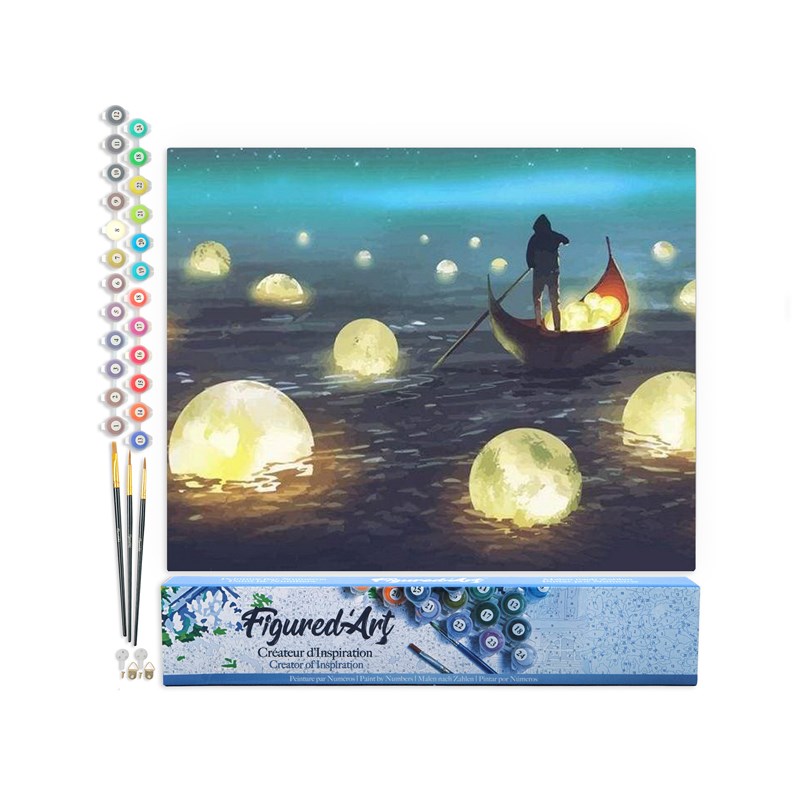 Figured'Art - Peinture par numéro lumières sur le lac