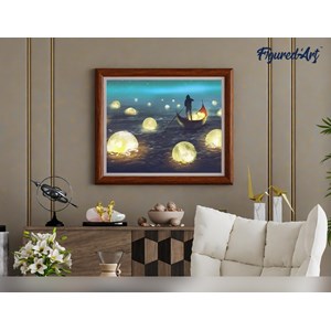 Peinture par numéro lumières sur le lac