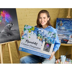 Peinture par numéro eléphant et .