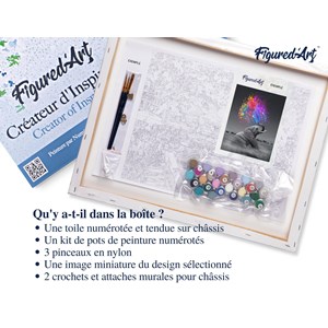 Peinture par numéro eléphant et .