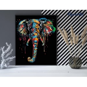 Peinture par numéro peinture elephant