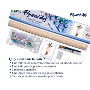 Peinture par numéro girafe et chewing .