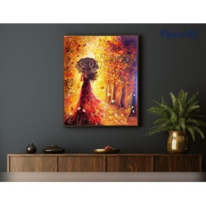 Peinture par numéro forêt d'automne et .