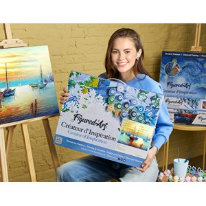 Peinture par numéro voiliers au port