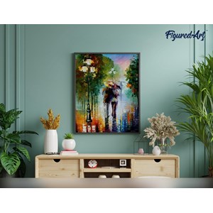 Peinture par numéro pluie romantique