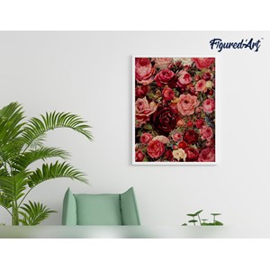 Peinture par numéro fleurs romantiques