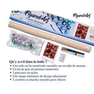 Peinture par numéro fleurs romantiques