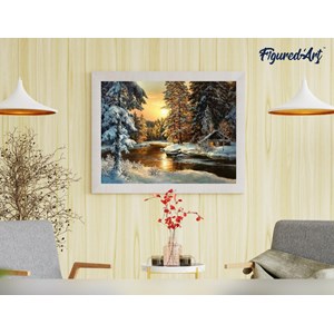 Peinture par numéro coucher de soleil .