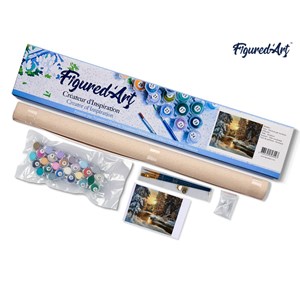 Peinture par numéro coucher de soleil .