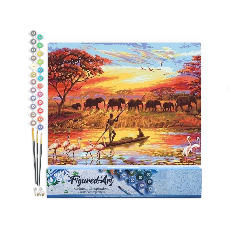 Figured'Art - Peinture par numéro coucher de soleil .