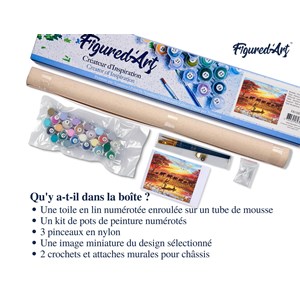 Peinture par numéro coucher de soleil .