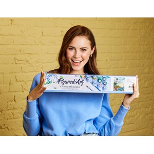 Peinture par numéro phare sous un ciel .