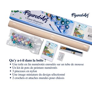 Peinture par numéro phare sous un ciel .