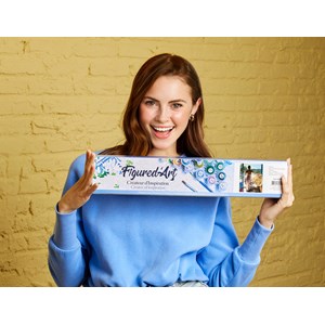 Peinture par numéro femme à sa fenêtre