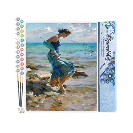 Peinture par numéro les pieds dans l'eau