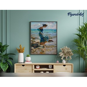 Peinture par numéro les pieds dans l'eau