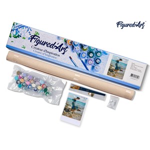 Peinture par numéro les pieds dans l'eau