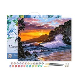 Peinture par numéro falaise et vagues