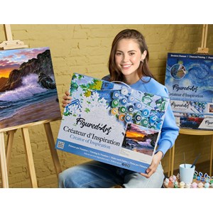 Peinture par numéro falaise et vagues