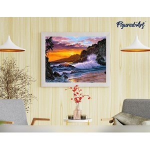 Peinture par numéro falaise et vagues