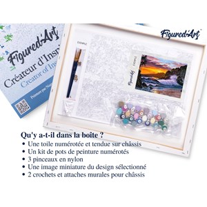 Peinture par numéro falaise et vagues