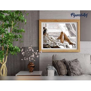 Peinture par numéro repos face à la mer