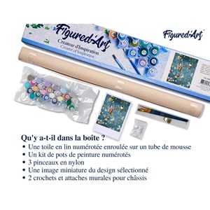 Peinture par numéro fleurs et oiseaux