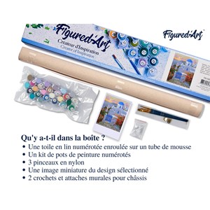 Peinture par numéro petit village grec