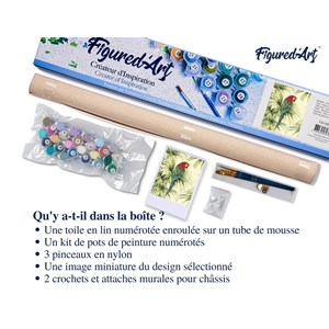 Peinture par numéro perroquet et plante.