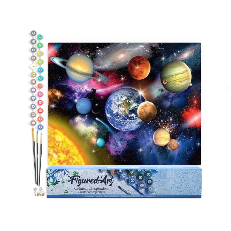 Peinture par numéro système solaire