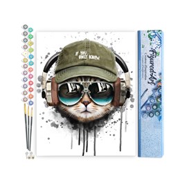 Peinture par numéro chat reste cool