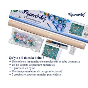 Peinture par numéro fleurs et oiseaux 2