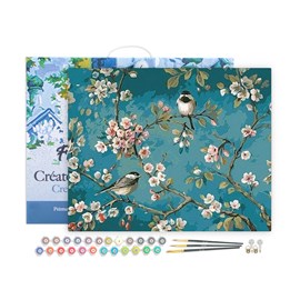 Peinture par numéro fleurs et oiseaux 2