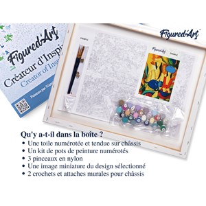 Peinture par numéro femmes et chat bleu