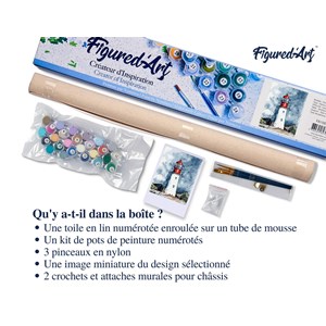 Peinture par numéro phare sous un ciel .