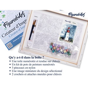 Peinture par numéro phare sous un ciel .